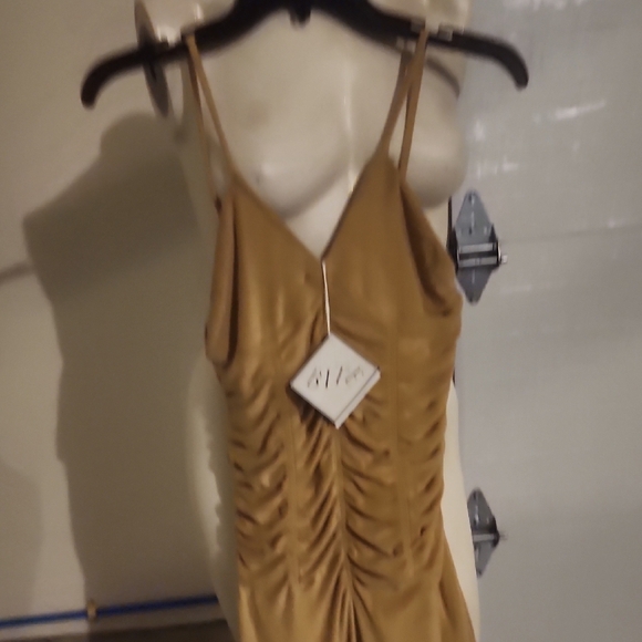 Bite Studios Mettalic Marea Ruched Cotton Blend Terry Midi Dress Size Xs - Picture 5 of 8